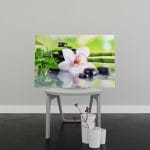 Tablou Canvas Spa Stones and White Orchid