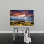 Tablou Canvas Sunbeams on the Plain