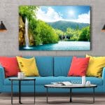 Tablou Canvas Sunlight Waterfalls