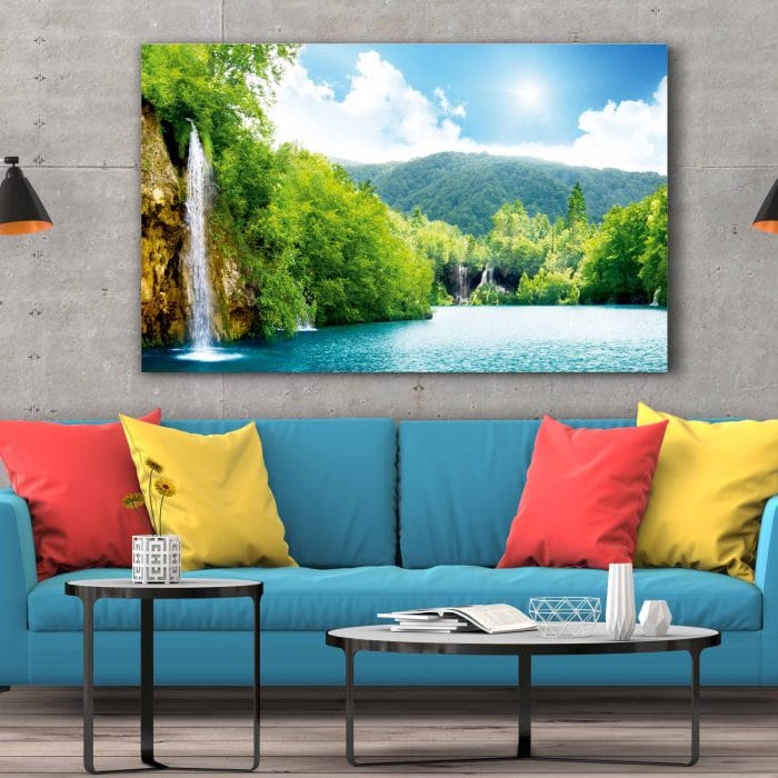 Tablou Canvas Sunlight Waterfalls