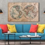 Tablou Canvas The World in Hemispheres