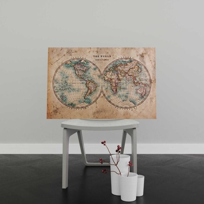 Tablou Canvas The World in Hemispheres