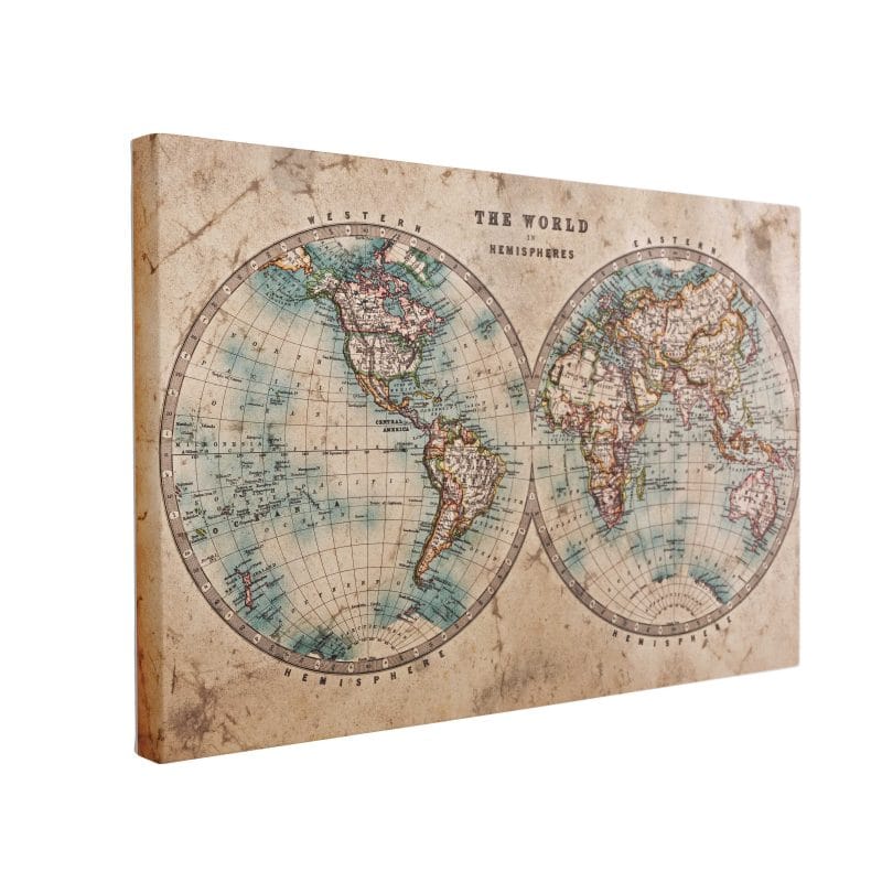 Tablou Canvas The World in Hemispheres