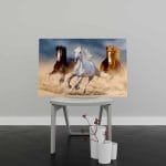 Tablou Canvas Three Horse in Desert