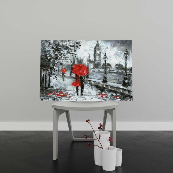 Tablou Canvas White and Red, Big Ben London
