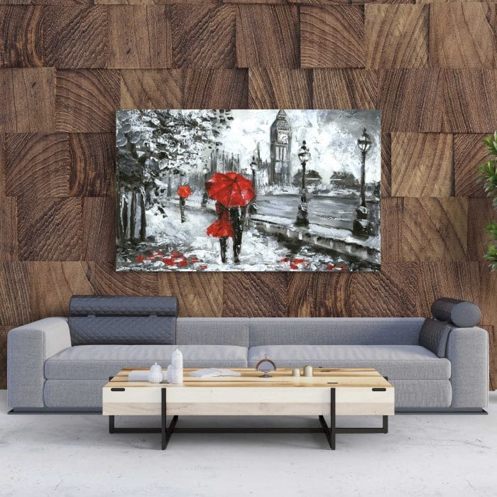 Tablou Canvas White and Red, Big Ben London