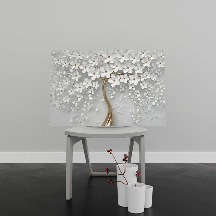 Tablou Canvas White Tree With Flowers