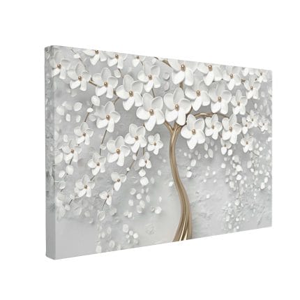 Tablou Canvas White Tree With Flowers