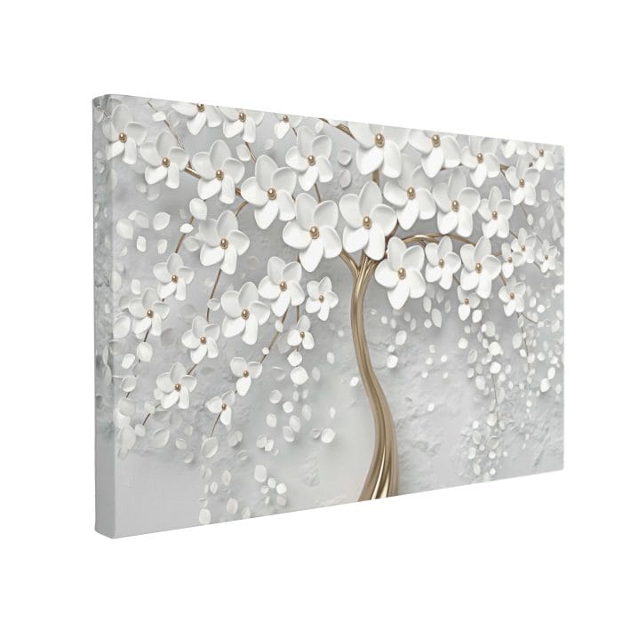 Tablou Canvas White Tree With Flowers