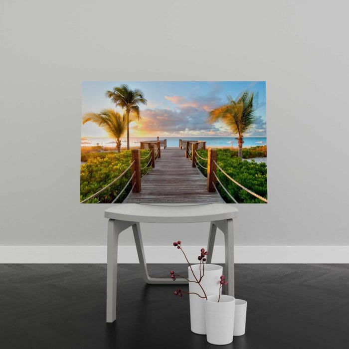 Tablou Canvas Wooden Bridge Over the Sea