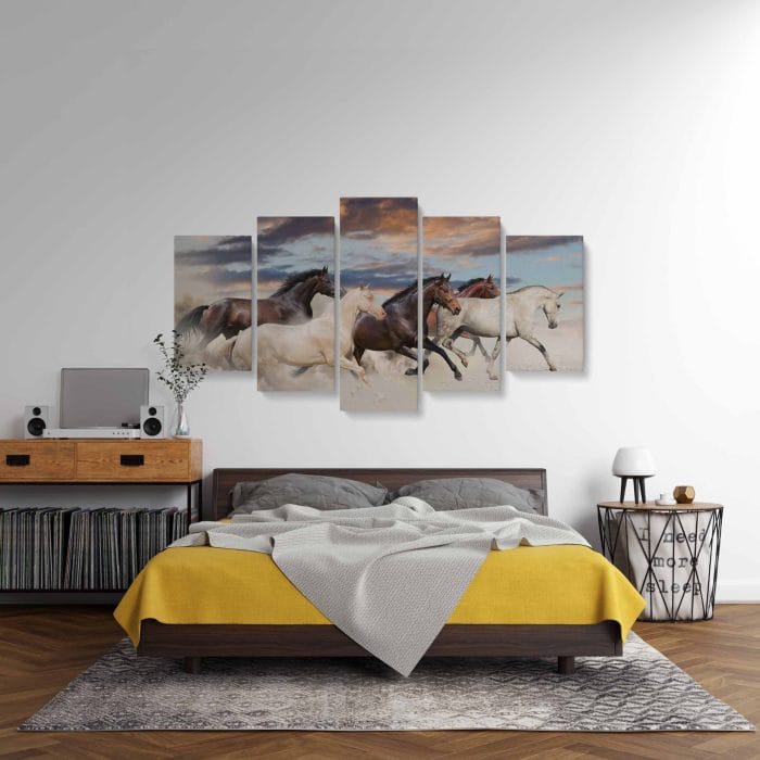 Tablou MultiCanvas Five Horse Run