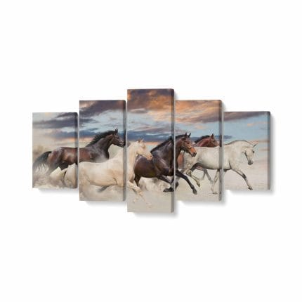 Tablou MultiCanvas Five Horse Run