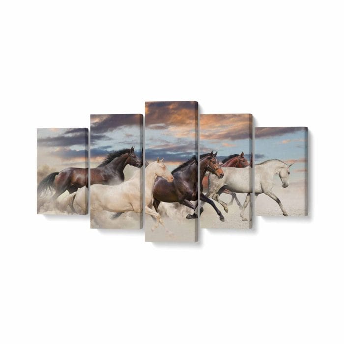 Tablou MultiCanvas Five Horse Run