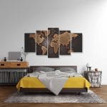 Tablou MultiCanvas Harta Lumii Abstract