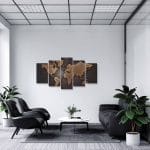 Tablou MultiCanvas Harta Lumii Abstract