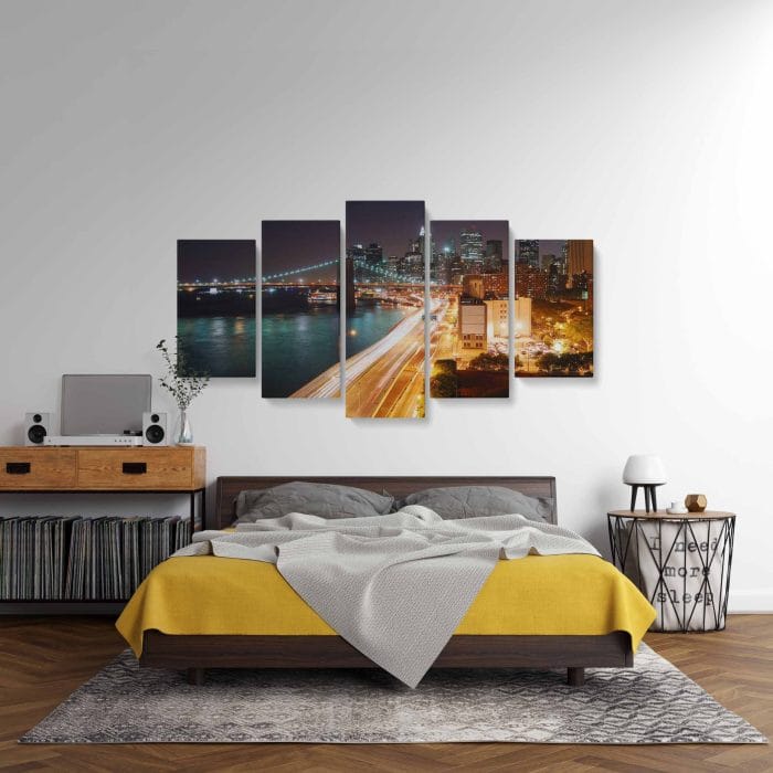 Tablou MultiCanvas Night Light City