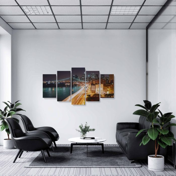 Tablou MultiCanvas Night Light City