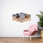 Tablou MultiCanvas Three Horse in Desert